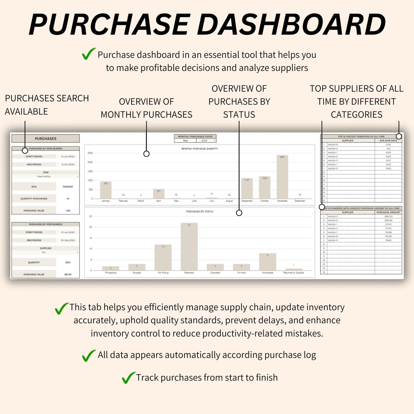 Excel spreadsheet for inventory control