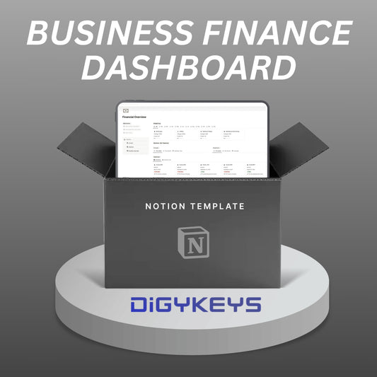 Notion finance dashboard for tracking business expenses
