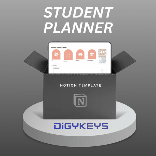 Notion student planner dashboard layout