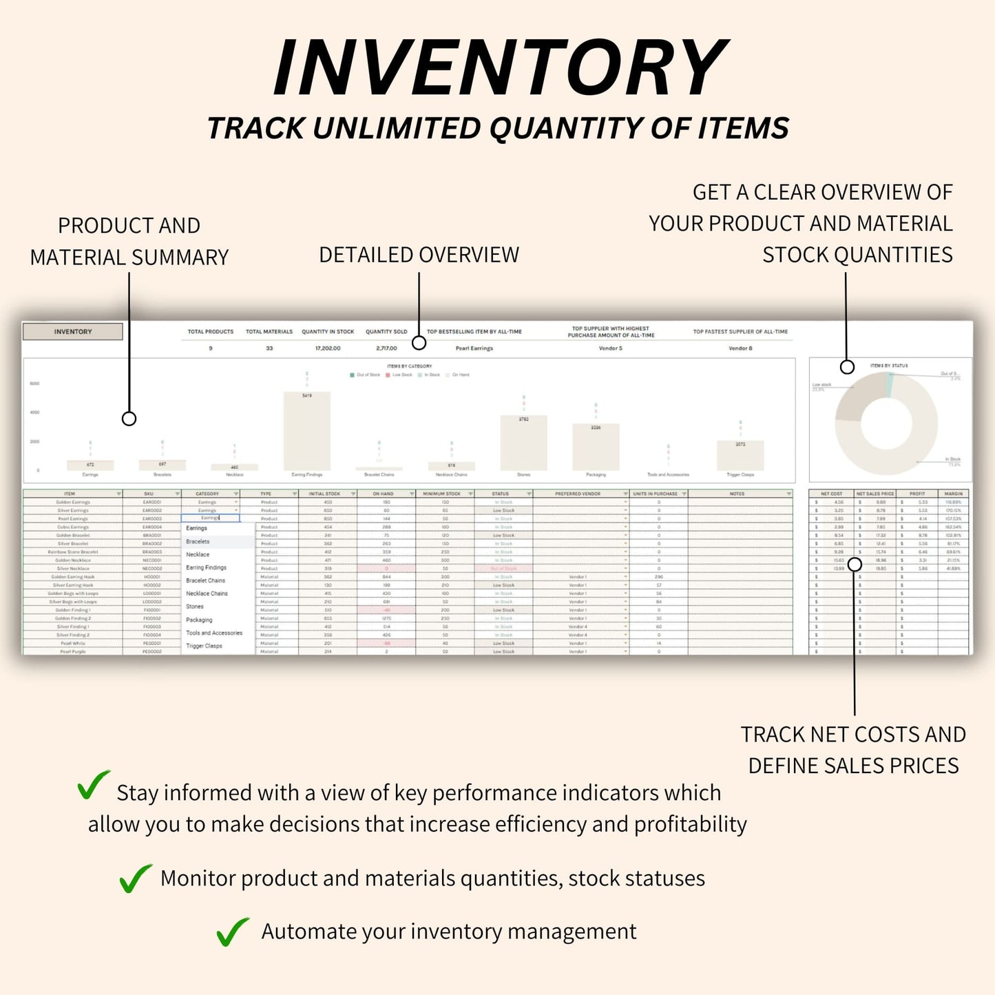 Small business inventory spreadsheet example