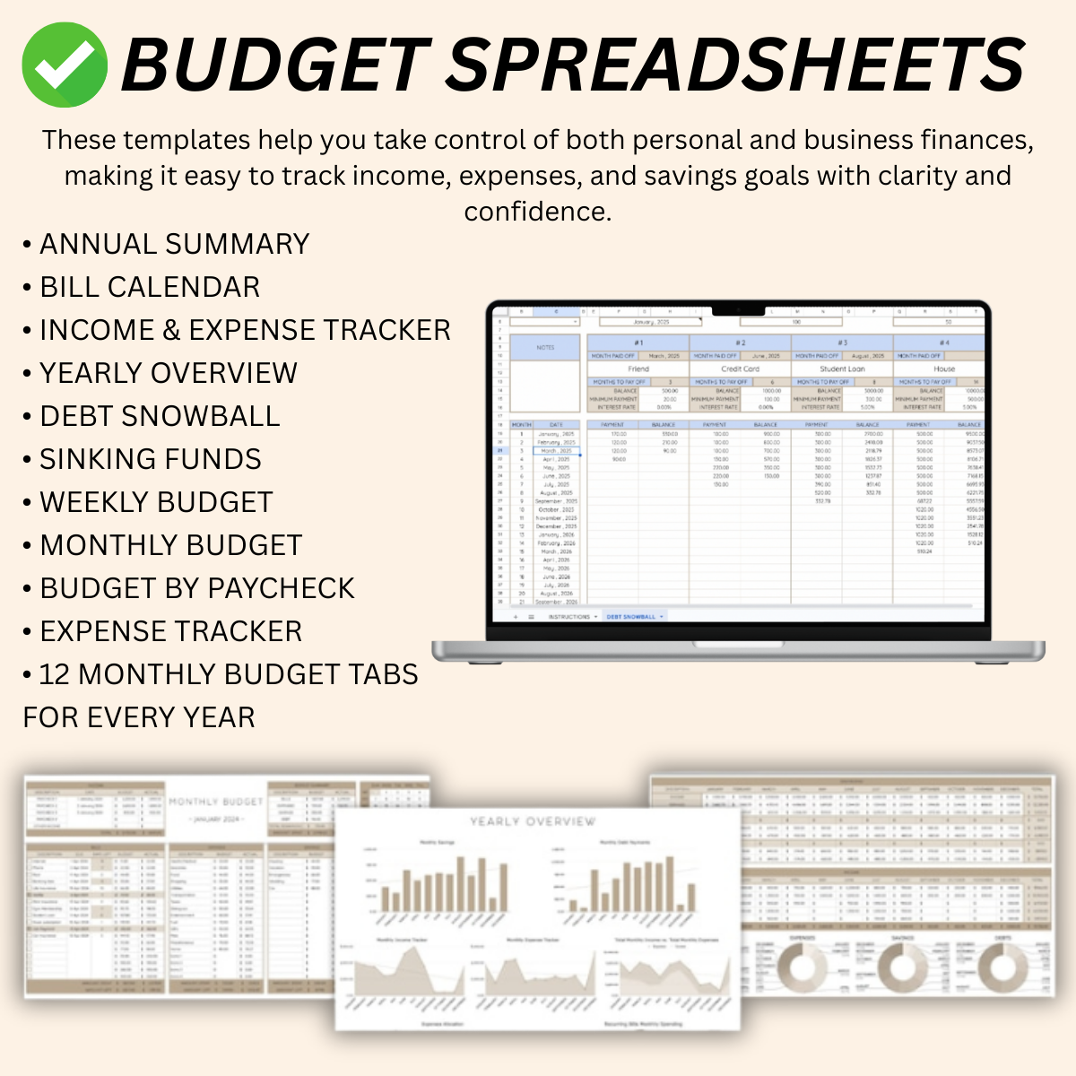 📊 Spreadsheet Template Bundle