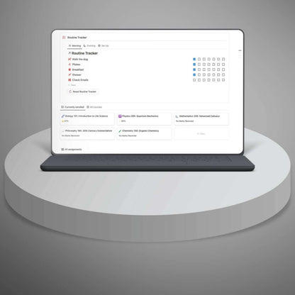 Customizable Notion planner for school