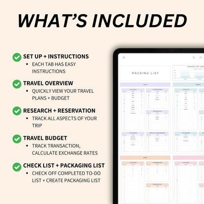 Customizable Travel Planner Template for Road Trip Organization