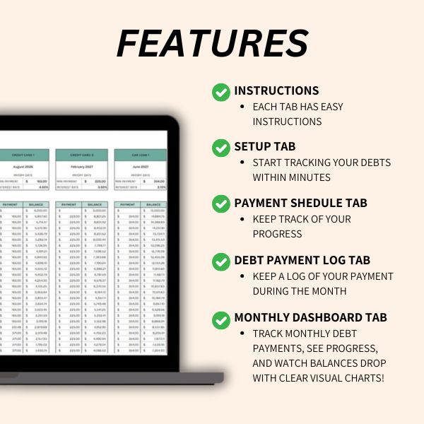 Debt Payoff Tracker – Visualize your progress and stay motivated with clear charts.