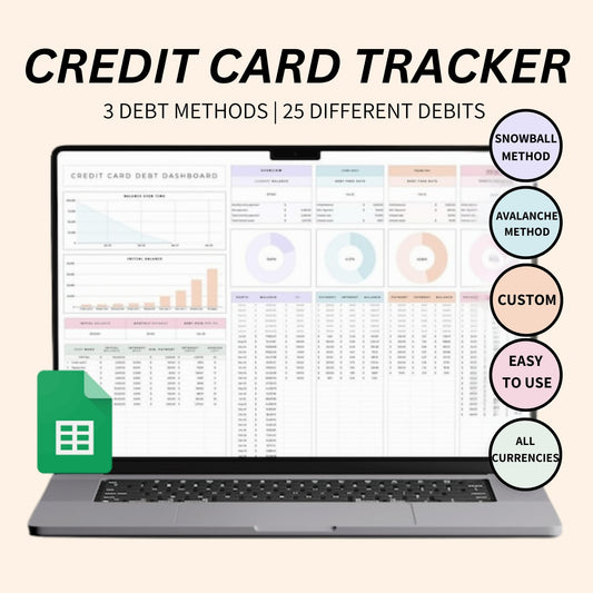 Google Sheets credit card tracker template for debt repayment