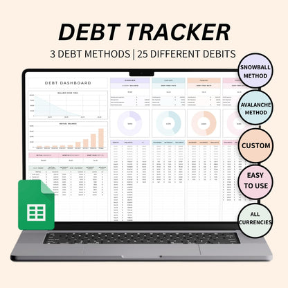 Google Sheets debt tracker template for easy debt management