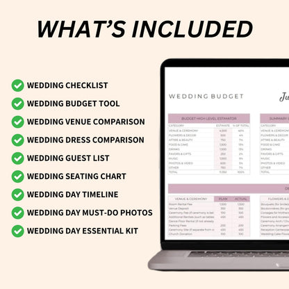 Google Sheets wedding planner – digital, automated, and easy-to-use for stress-free wedding planning.