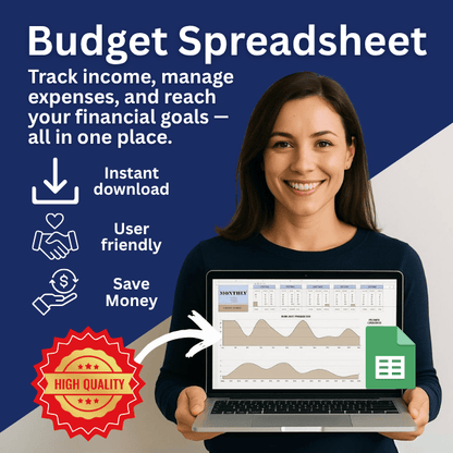 💵 Budget Spreadsheet + FREE Gift