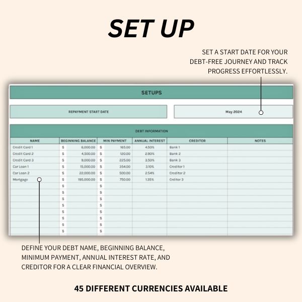 Monthly Debt Overview – See how much you owe and track payments month by month.