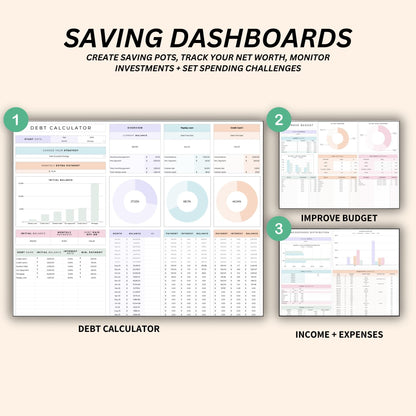 Productivity and time management planner with savings tracker