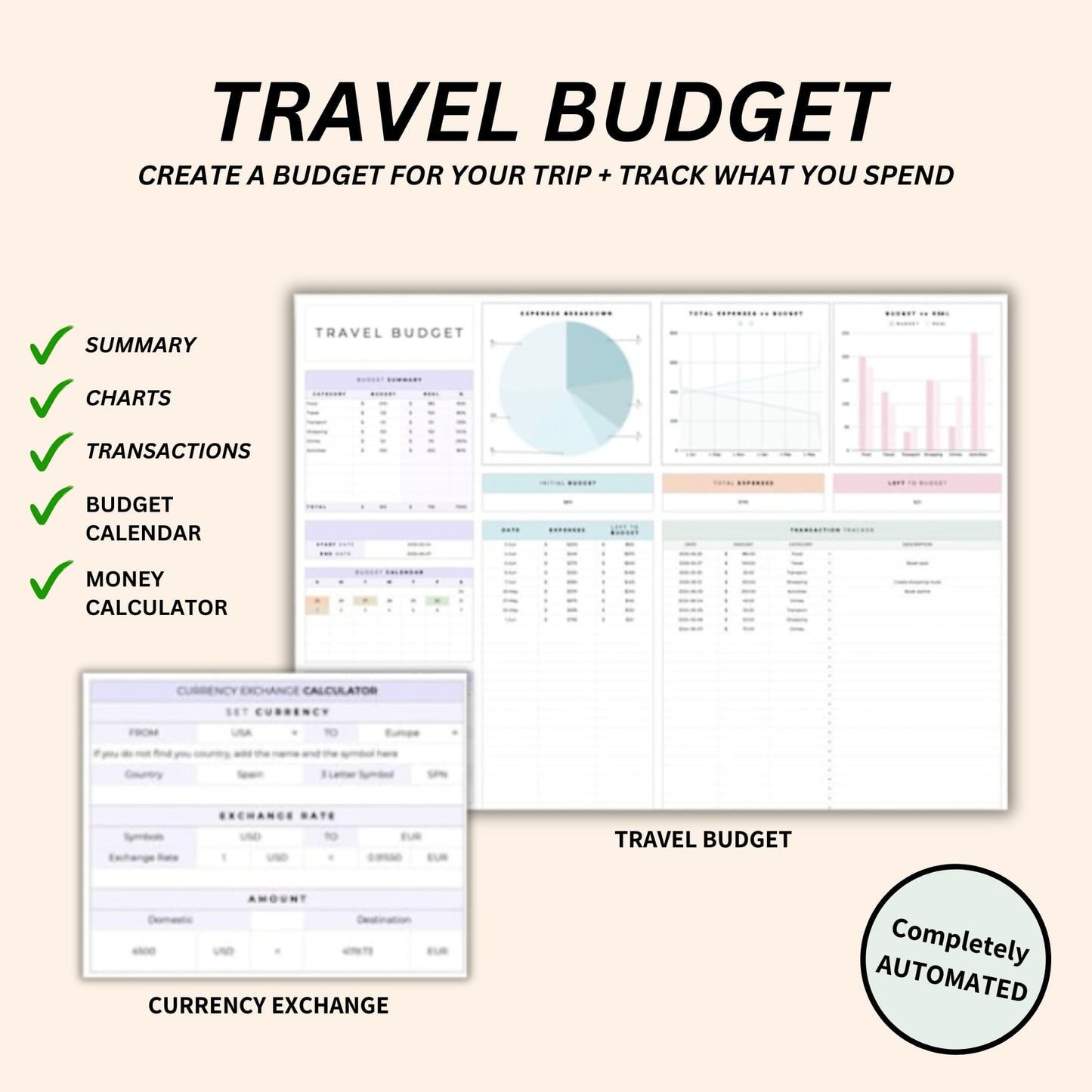 Road Trip Budget Tracker Spreadsheet for Stress-Free Planning