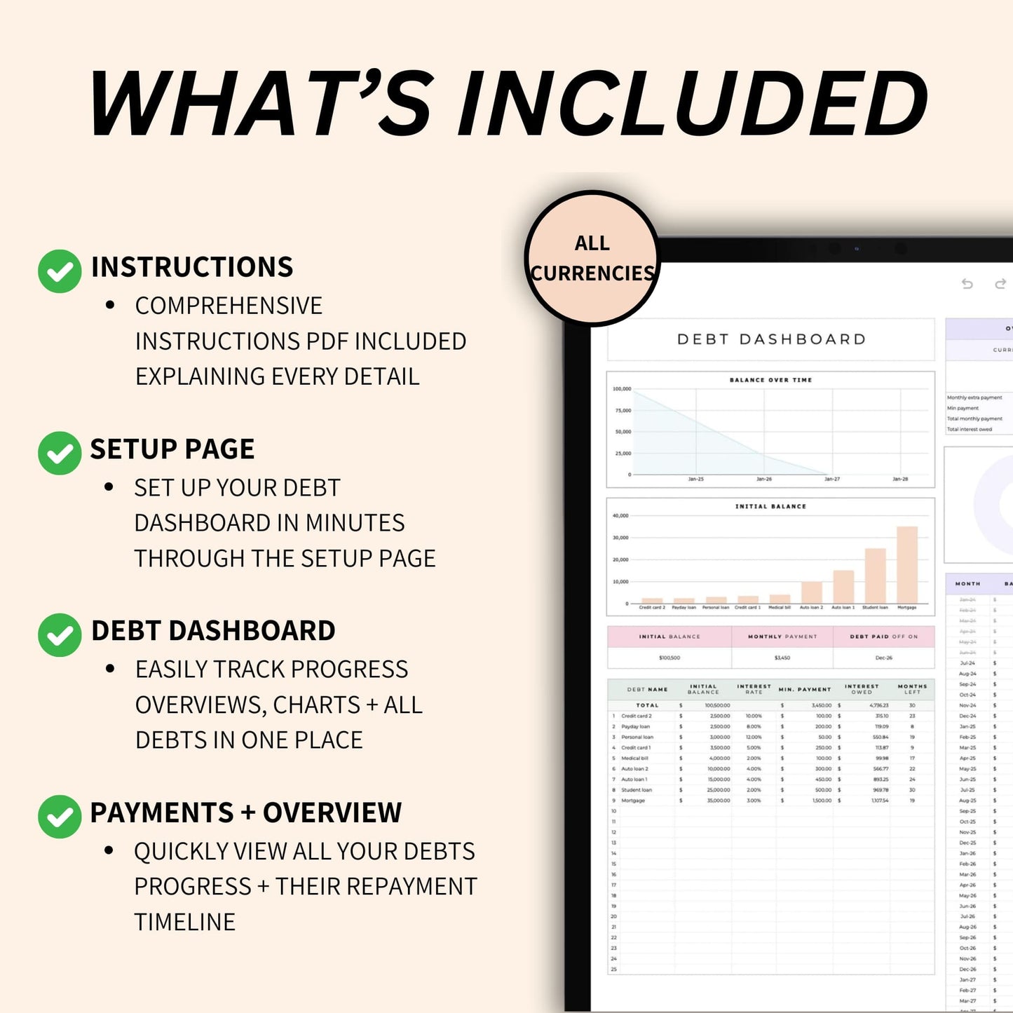 Track multiple debts with a simple debt payoff tracker