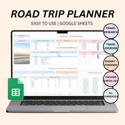 Ultimate Road Trip Planner Spreadsheet for Budget and Itinerary
