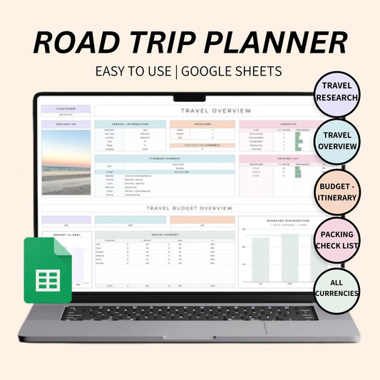 Ultimate Road Trip Planner Spreadsheet for Budget and Itinerary