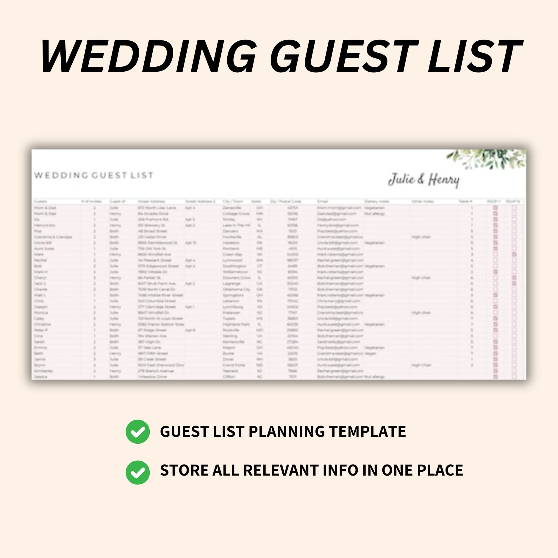 Wedding checklist template – never miss a task with this digital wedding organizer