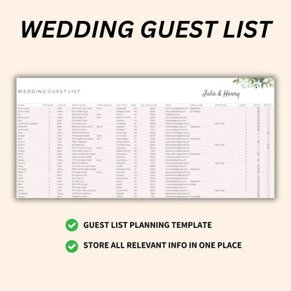 Wedding vendor comparison spreadsheet – find the best deals and manage wedding finances wisely.