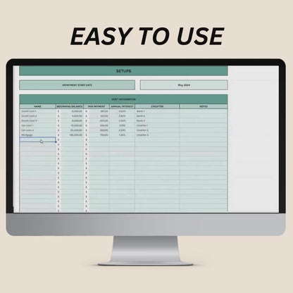 Google Sheets Debt Snowball Template – Instantly accessible, editable, and ready to use.